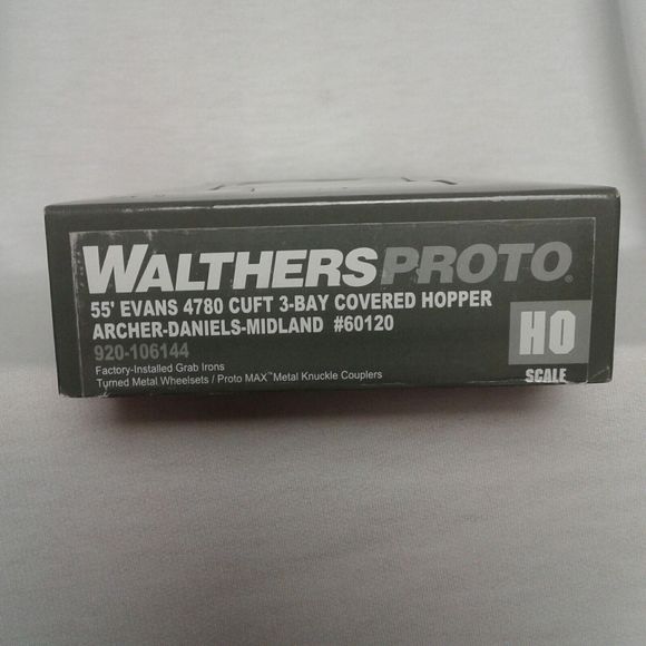 Walthers Proto 106143 Archer-Daniels-Midland 55' Evans 3-Bay Covered Hopper... - Picture 3 of 3